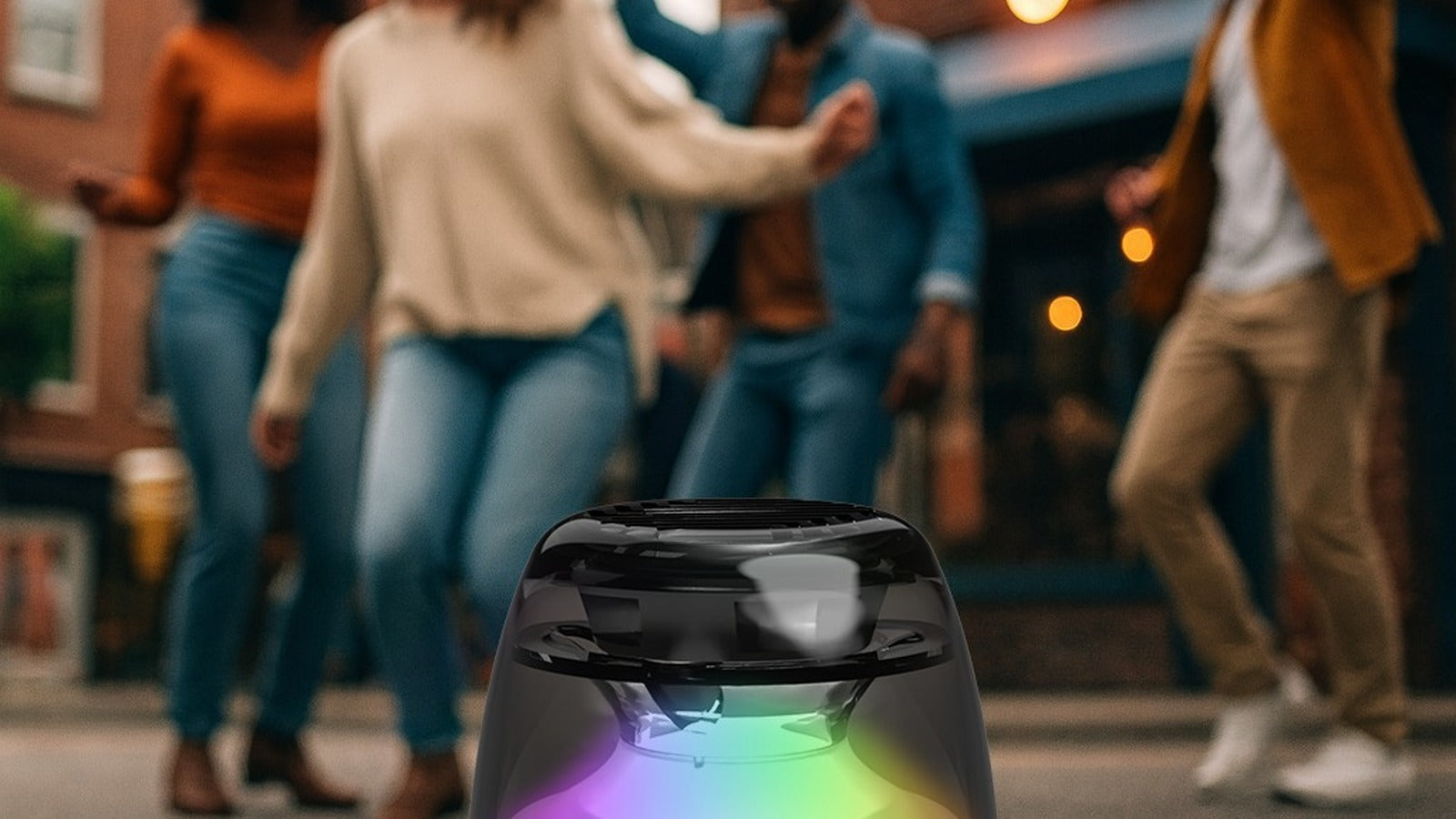 Connecty SOUND speaker at an outdoor gathering